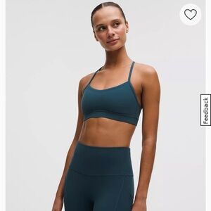 Lululemon Indochine Blue Flow Y Nulu Sports Bra - Size 4